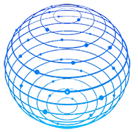 3D digital globe with interconnected lines representing technology and connectivity.